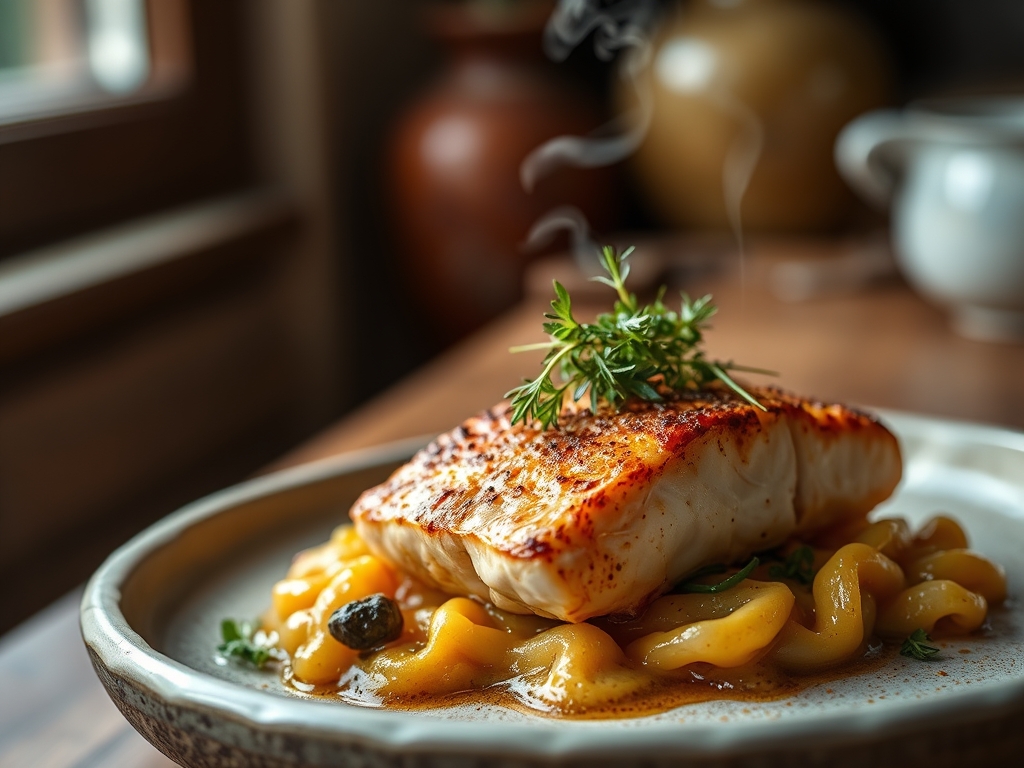 Freshly prepared chicken of sea salmon recipes