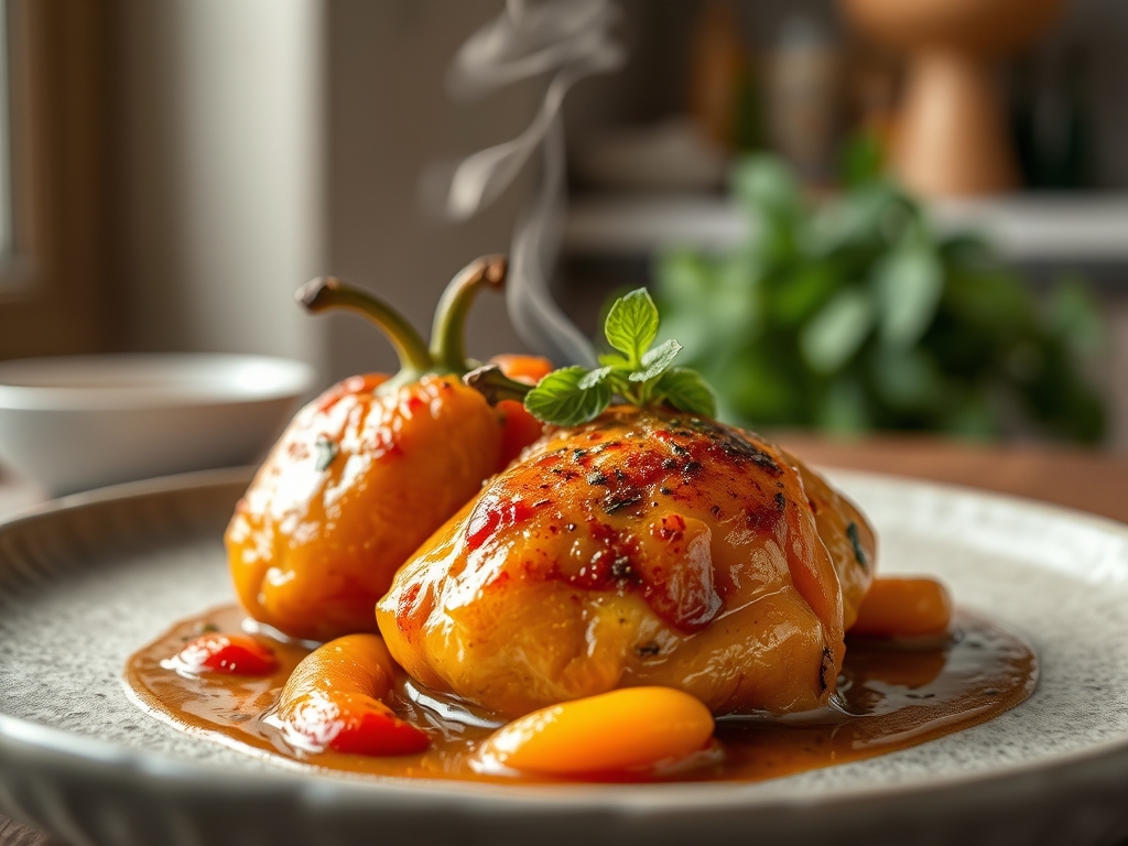 Freshly prepared chicken recipes bell peppers