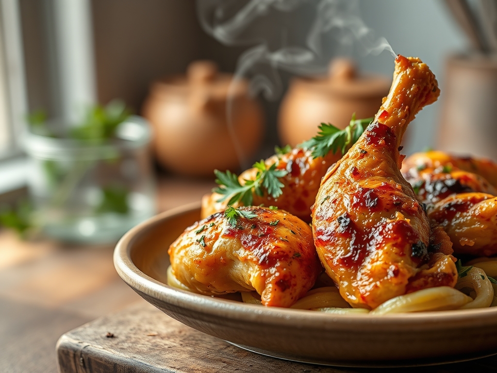 Freshly prepared chicken recipes crispy