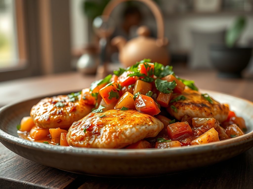 Freshly prepared chicken recipes salsa