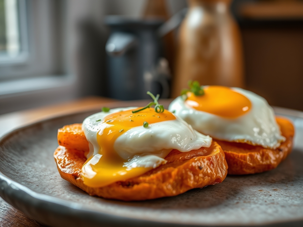 Freshly prepared egg and sweet potato recipes