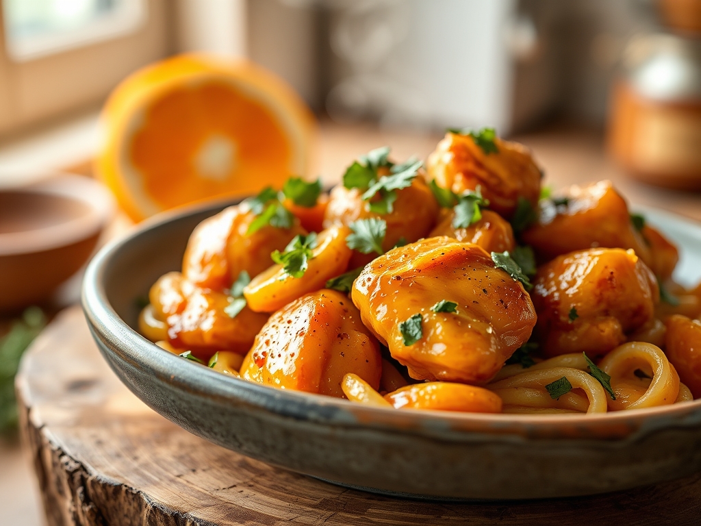 Freshly prepared healthy orange chicken recipes