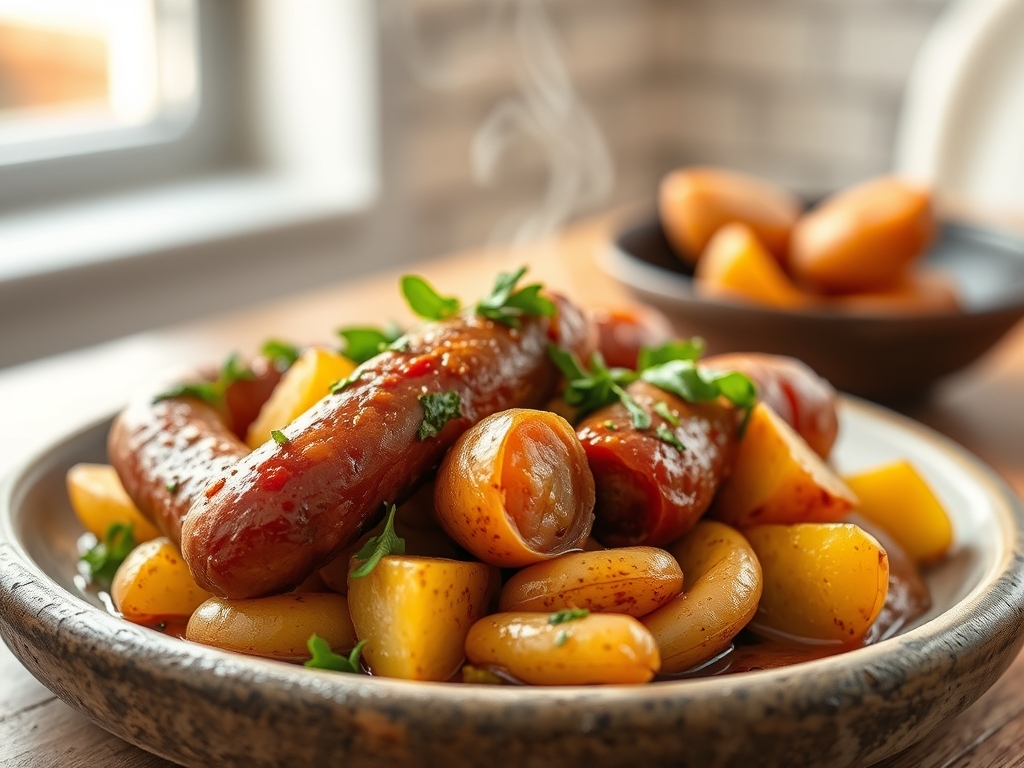 Freshly prepared italian sausage and potato recipes