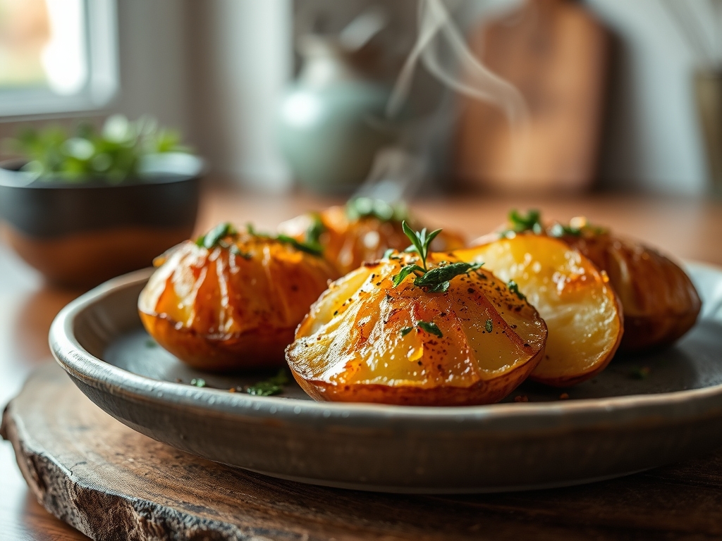 Freshly prepared lunch potato recipes