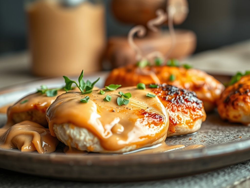 Freshly prepared peanut butter and chicken recipes