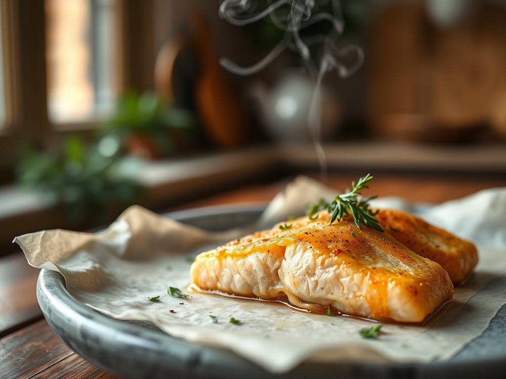 Freshly prepared salmon recipes parchment paper