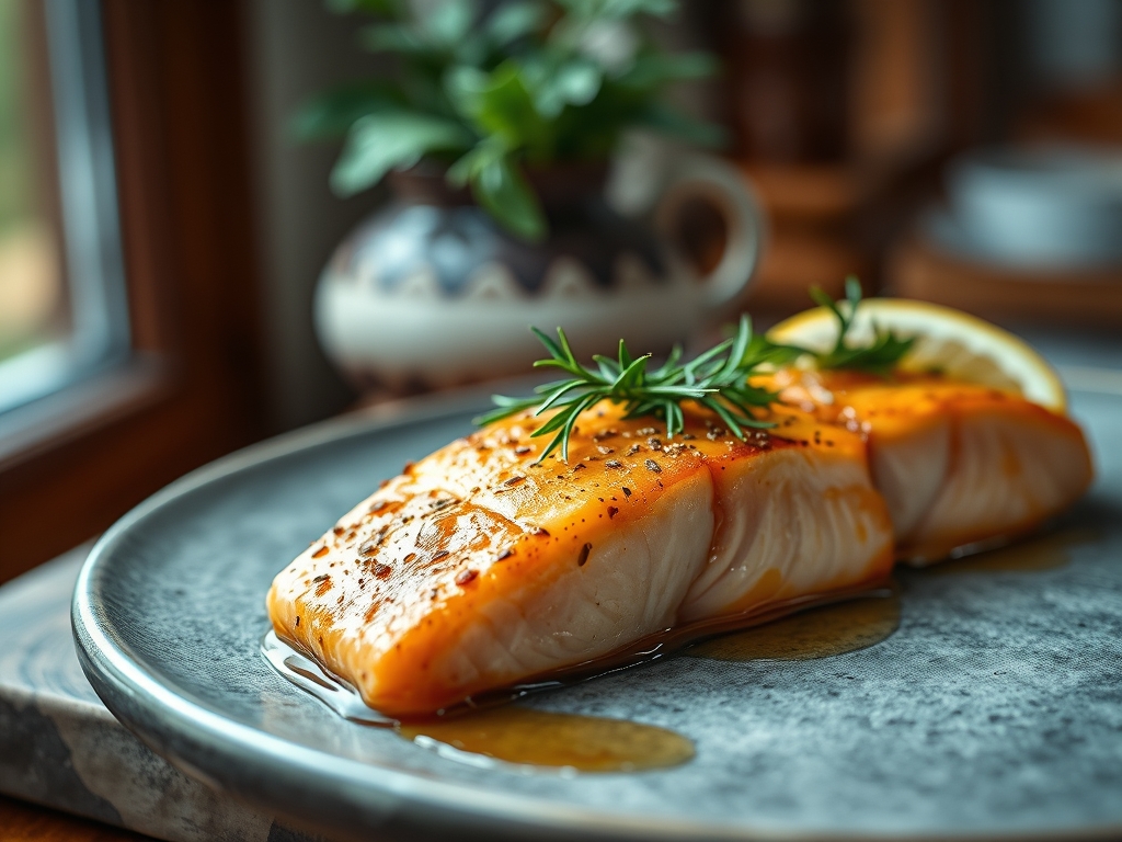 Freshly prepared salmon recipes with honey and lemon