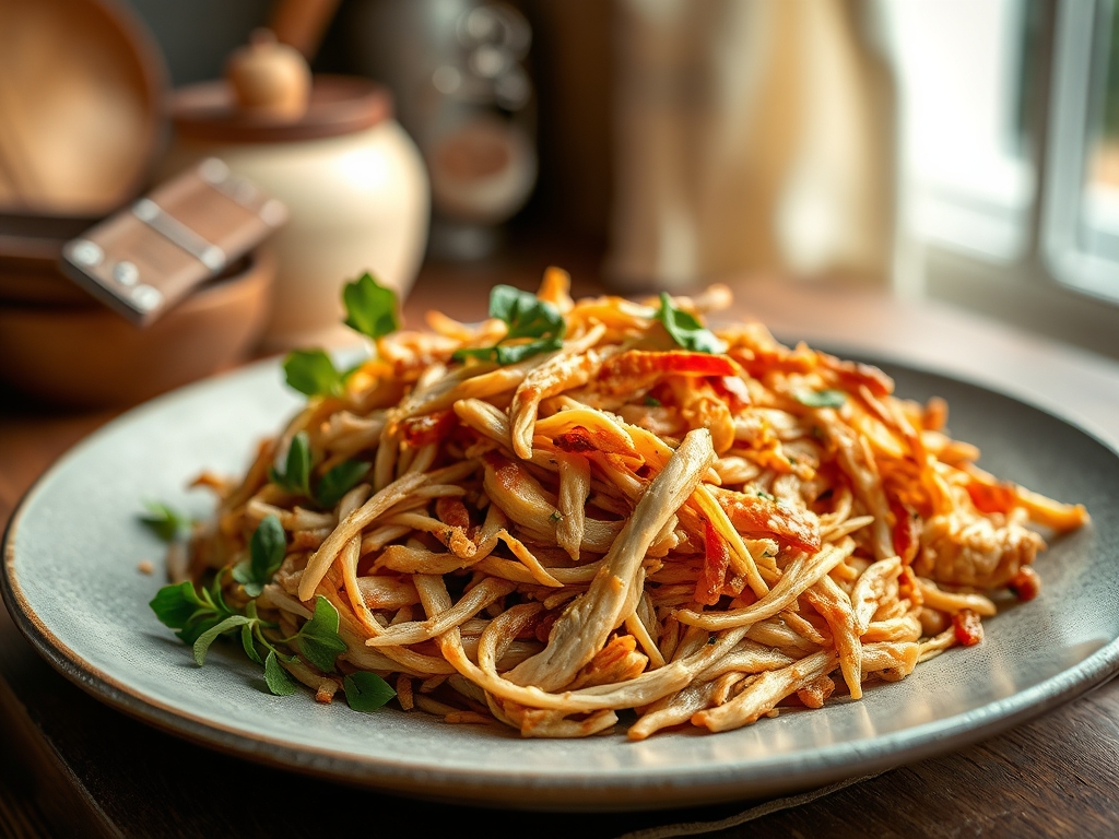 Freshly prepared shredded chicken recipes for dinner