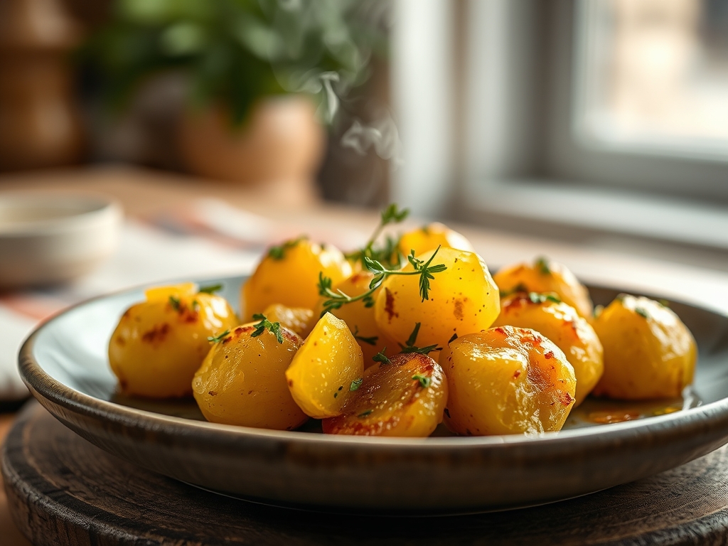 Freshly prepared small yellow potato recipes